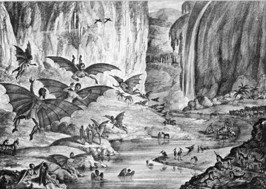 Ilustración del vespertilio homo publicada en The Sun (Wikimedia)