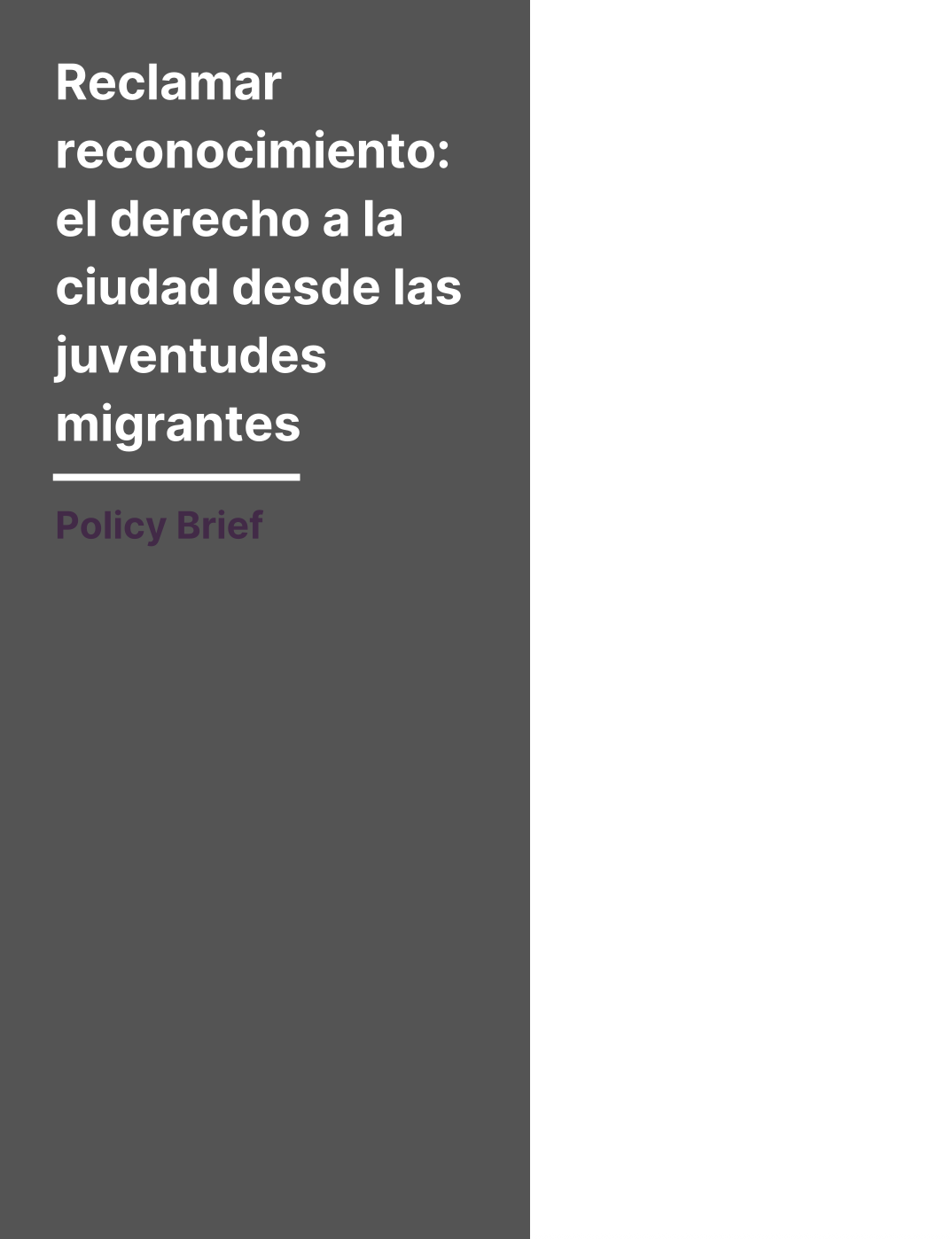 Reclamar reconocimiento: el derecho a la ciudad desde las juventudes migrantes
