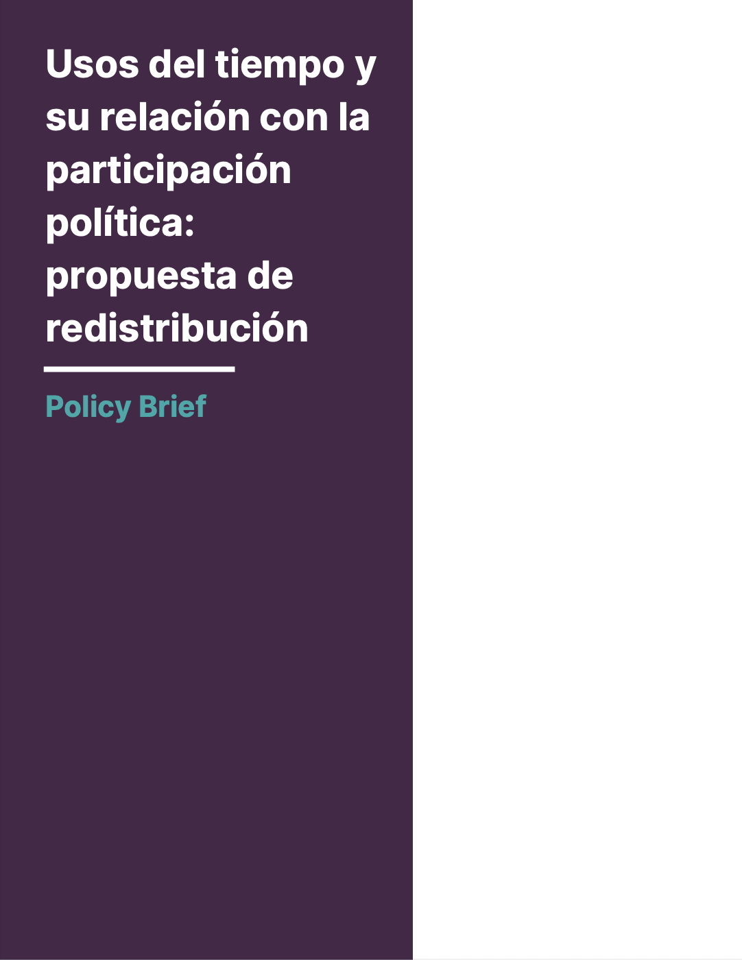 Usos del tiempo y su relación con la participación política: propuesta de redistribución