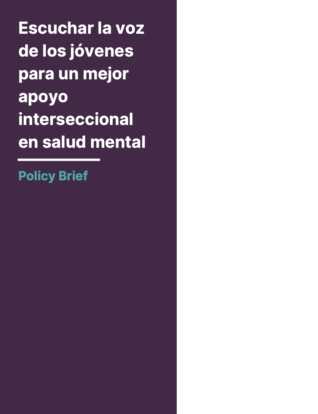 Escuchar la voz de los jóvenes para un mejor apoyo interseccional en salud mental