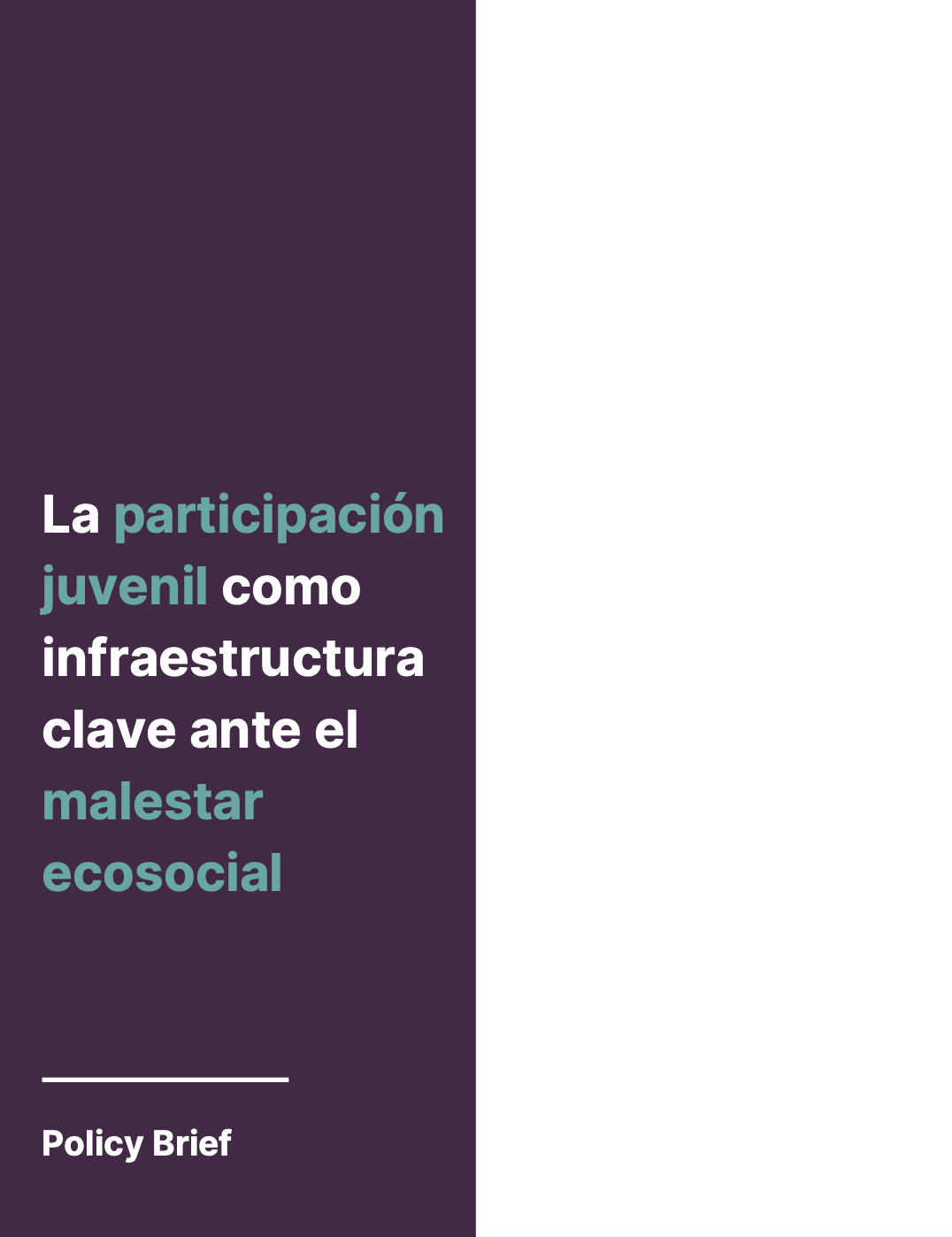 La participación juvenil como infraestructura clave ante el malestar ecosocial