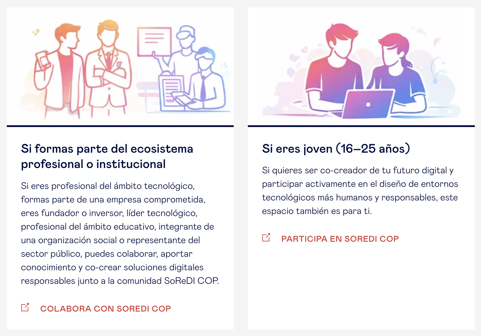 Colabora con la SoReDI COP